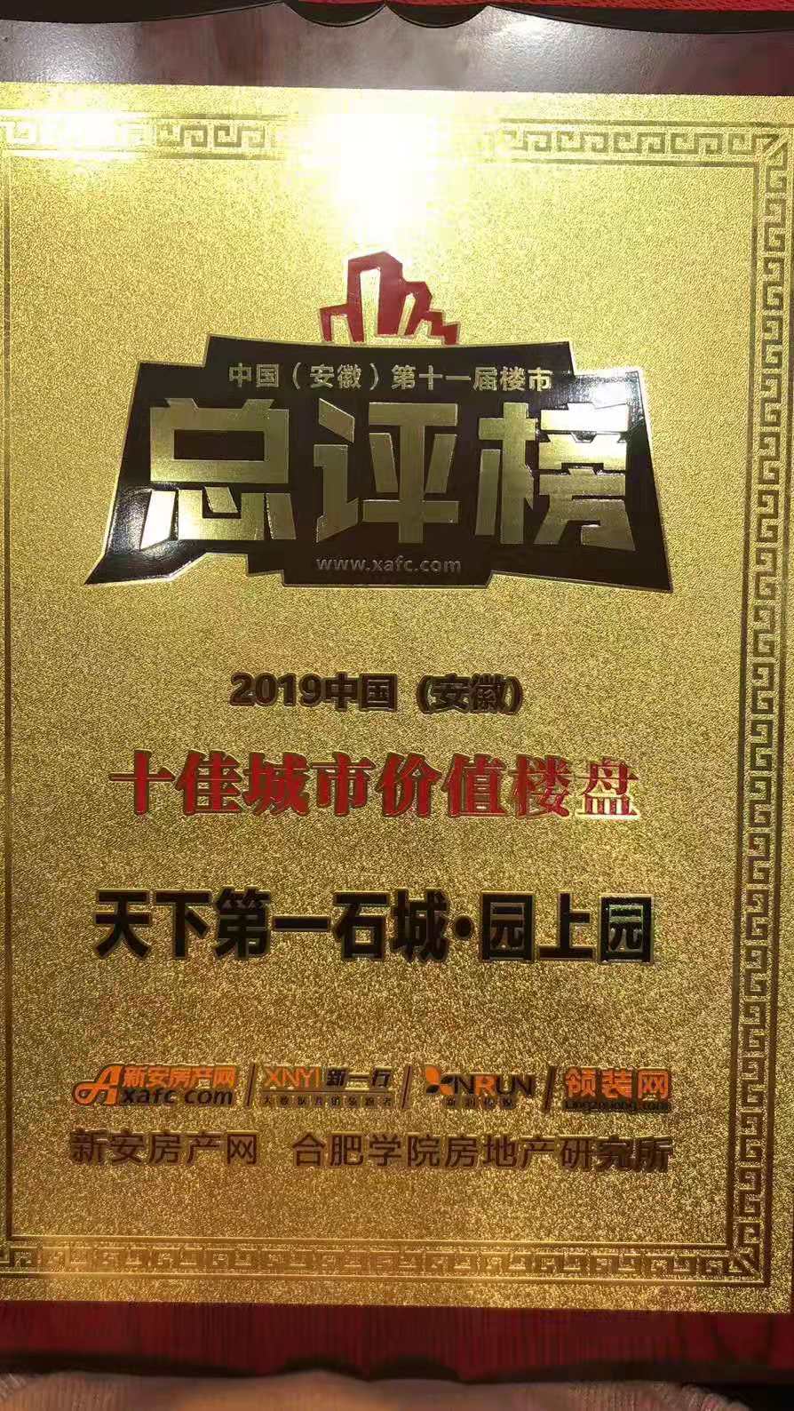 2019年十佳城市价值楼盘