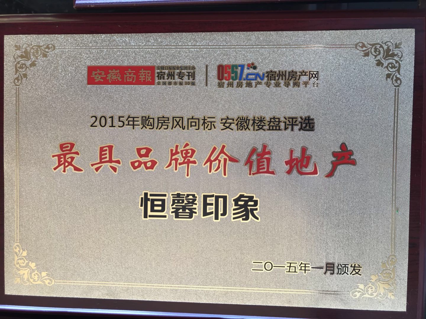  2015年最具品牌价值地产